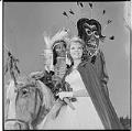 Image of Pageant queen with wooden 