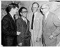 Image of Fred Anderson, Paul Horiuchi, Alden Mason, and Ambrose Patterson, Seattle, October 14, 1955