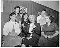 Image of Martha John demonstrating Native American crafts, Seattle, August 16, 1960