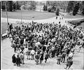 Image of Impromptu memorial service for Martin Luther King, Jr. on UW campus, Seattle, April 5, 1968