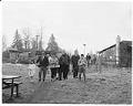 Image of Jack Tanner, Janet McCloud, and Marlon Brando on Puyallup Reservation, March 2, 1964