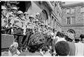 Image of A. Frank Williams addressing protesters outside SCC, Seattle, May 22, 1969<br />