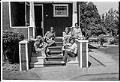 Image of Members of the Love Israel Family at a bungalow, Seattle, August 1971