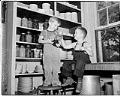Image of Boys in the kitchen at Seattle Children's Home, July 1944