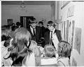 Image of Children surrounding Liverpool Five at Seattle Children's Home, June 1965