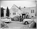Image of Parishioners outside Findlay Christian Church, Seattle, October 3, 1954