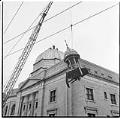 Image of Crane removing cupola of First Presbyterian Church, July 13, 1962