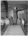 Image of Boy jumping on trampoline at Holly Park Boys Club, Seattle, March 13, 1960