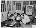 Image of Teacher reading to students at Firland Sanitarium, Seattle, November 8, 1955