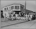 Image of Employees posing in front of Gold Medal Milk Co., Seattle, circa 1935
