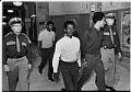 Image of Franklin High School sit-in defendants arriving at court, April 5, 1968