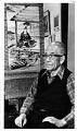 Image of Paul Horiuchi with Japanese scroll, Seattle, March 18, 1983