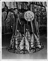 Image of Hyacinth David with drum at Tillicum Village, July 31, 1970