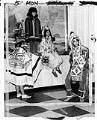 Image of Four Native youth in traditional dress, March 14, 1966