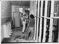Image of Carpenters renovating bathrooms at Centro de la Raza, August 2, 1973