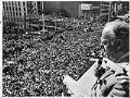 Image of Charles Carroll addressing protesters outside City Hall, Seattle, May 6, 1970