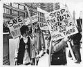 Image of Friends of the Market protest at the Arcade Plaza building, Seattle,  February 11, 1971