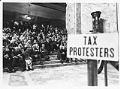 Image of Property tax protesters in rotunda of Washington State Capitol, April 3, 1971