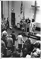 Image of Pastor Samuel McKinney and Maryamu Eltayeb leading prayer at Mount Zion Baptist Church, Seattle, February 11, 1990