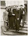 Image of Monks Club members and friend posing on steps, Seattle, November 1935