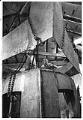 Image of George Tsutakawa creating large metal sculpture, Seattle, February 27, 1972
