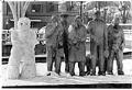 Image of Public sculpture with snowman, Seattle, January 6, 1982