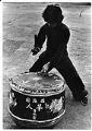 Image of Youth playing Chinese drum, Seattle, October 10, 1980