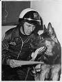 Image of Officer with police dog, Seattle, October 9, 1973