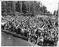 Image of Crowd watching Pow Wow event in Seward Park, Seattle, August 7, 1949