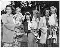 Image of Mothers holding Baby Beauty Contest winners, Seattle, August 7, 1949