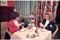 Image of Diners drinking tea at Queen Mary, Seattle, October 4, 1990