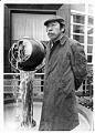 Image of George Tsutakawa near fountain at Post-Intelligencer building, Seattle, October 23, 1971