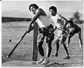 Image of Samoan cricket players practicing at Genesee Playfield, Seattle, August 1986