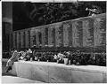 Image of Woman sitting at Seattle War Memorial, Seattle, May 30, 1951