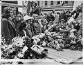 Image of Children placing wreaths on Memorial Day, Seattle, May 30, 1945