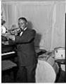 Image of Trumpet player, Seattle.  June 9, 1952