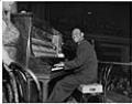 Image of Earl Hines playing piano at the Civic Auditorium, Seattle, January 29,1949