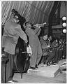 Image of Dizzy Gillespie and his orchestra performing at the Senator Ballroom, Seattle, February 19, 1949