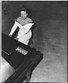 Image of Hazel Scott at the piano at the Civic Auditorium, Seattle, October 11, 1947
