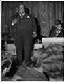 Image of Count Basie orchestra with Jimmy Rushing singing, November 27, 1947