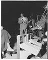Image of Cab Calloway singing on stage at the Civic Auditorium, Seattle,  circa 1947