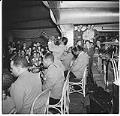 Image of View from behind the brass section at the Trianon, Seattle, circa 1947