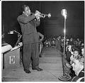 Image of Trumpet player Erskine Hawkins performing at the Civic Auditorium, Seattle, October 14, 1944