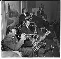 Image of Leon Vaughn and others performing, Seattle, circa 1947<br />Leon Vaughn and others performing, circa 1947<br />