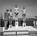 Image of Swimmers standing on blocks at Madrona Park, Seattle, circa 1953
