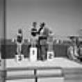 Image of Swimmers standing on blocks at Madrona Park, Seattle, circa 1953