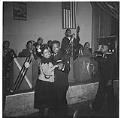 Image of Couple dancing in front of  band at Savoy Ballroom, Seattle, circa 1953