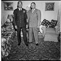 Image of Dick Turpin posing with a friend, Seattle, circa 1953