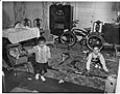 Image of Two children playing with toys, Seattle, circa 1950