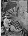 Image of Artists creating mosaic mural, Seattle, 1958